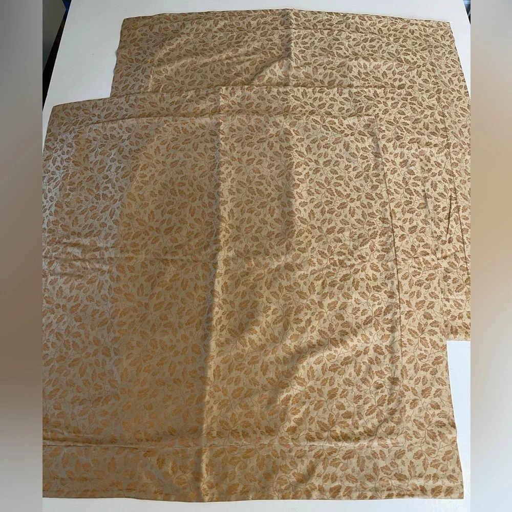 Nancy Koltes 2 Euro‎ Shams Pair Foglia Cognac Jacquard